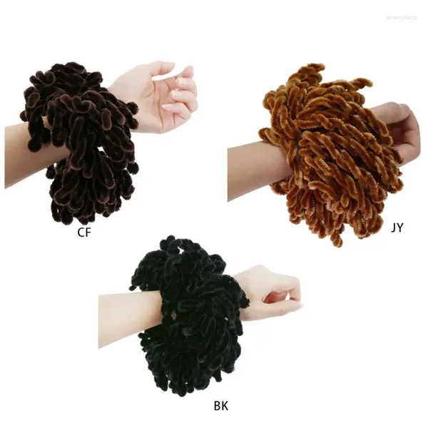 Clips de cheveux 1pc Femmes musulmanes Hijab Scrunchies Couleur solide Big Ring