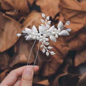 Pinces à cheveux en forme de U, 1 pièce, épingle à cheveux, accessoires de mariage pour femmes, perle couleur argent, pince fourchette, coiffure, charme, bijoux de mariée