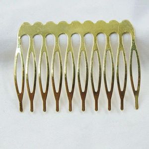 Clips de cabello 200pcs/lote al por mayor de bronce antiguo 40 53 mm 10 dientes hallazgos de peine configuraciones accesorios de ornamentos de bricolaje