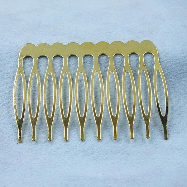 Pinzas para el cabello 200 unids/lote, venta al por mayor, chapadas en plata, 40 53mm, 10 dientes, accesorios de adorno DIY