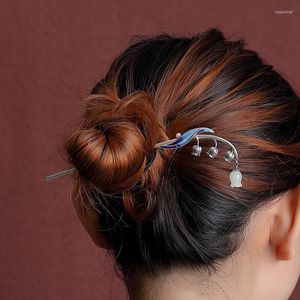 Pinzas para el cabello 2023, palitos de Metal de estilo chino para mujer, horquillas de flores Vintage, tocado, tocado de boda, accesorios de joyería