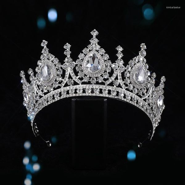 Pinces à cheveux 2023 haut de gamme luxe atmosphère strass princesse femmes mariée couronne bandeau Style mode doux et romantique