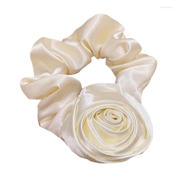 Pinces à cheveux rétro français, Rose douce, anneau à gros intestin, corde à fleurs littéraire pour coiffures, 2024