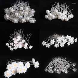 Barrettes à cheveux en forme de U pour mariée, 20 pièces, barrettes en métal, strass, perles, outils de conception de coiffure de mariage, accessoires pour femmes