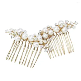 Clips de cheveux 2pcs Pearl Side Sembs Set Sparkling Alloy Headress pour Birthday Stage Party Wedding Jewelry