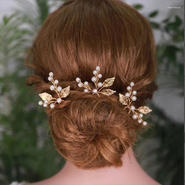 Pinces à cheveux 3 pièces, robe de luxe légère en forme de U, ensemble d'épingles à cheveux en forme de pétale de perle argentée, épingle Hanfu pour fête de mariage