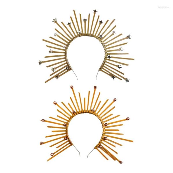 Pinzas para el cabello 50JB de Notre Dames con hebilla de cabeza de cinco estrellas diadema divertida