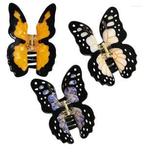 Haarclips 50JB Sweet Butterfly Clip Retro Acetaat Claw Acryl Barrettes Spring klem Accessoires voor vrouwelijke meisjes