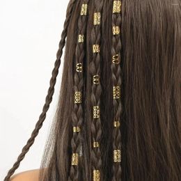 Coix de cheveux 50pcs / set anneaux mixtes Set dreadlocks perles tresses
