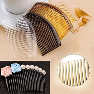 Pinces à cheveux 5 pièces/ensemble, peigne fait à la main, 23 dents, accessoires de couvre-chef en plastique pour femmes, Clip de bricolage