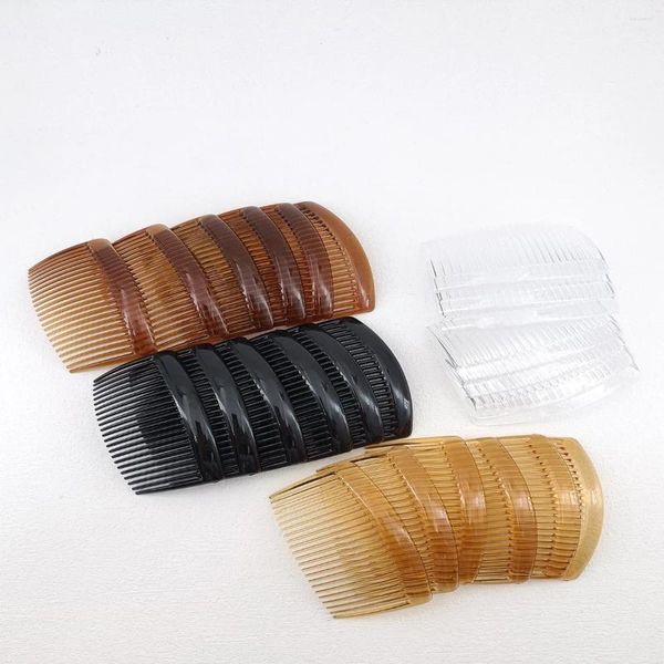 Pinces à cheveux 6 pièces 23 dents accessoires en plastique femmes bricolage chapeaux pince frontale quotidien fait à la main outils de coiffure multifonctionnels peignes