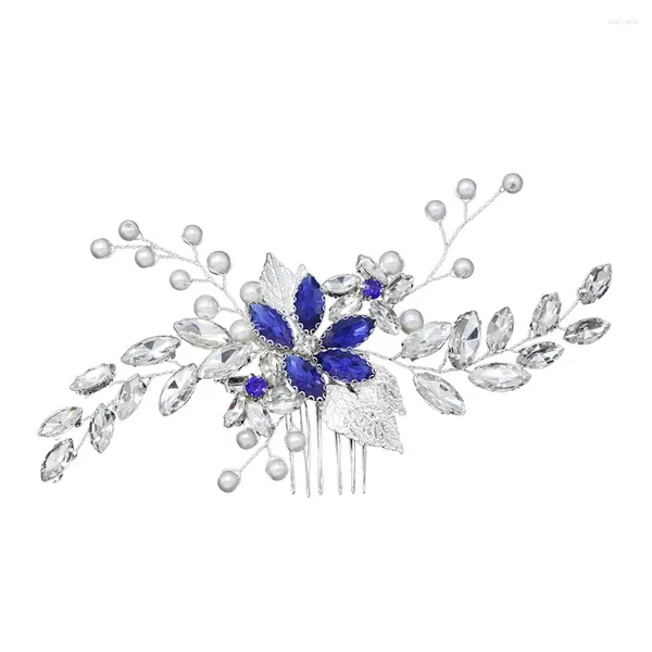 Pinces à cheveux peignes latéraux à 6 dents avec feuilles de strass en alliage préservant la couleur pour demoiselle d'honneur mariage rencontres Shopping