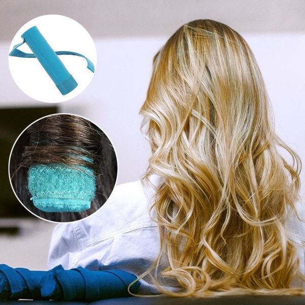 Pinzas para el cabello 8pcs Rodillos para el cabello Sleep Styler Kit Rizadores largos de algodón Herramientas de peinado de bricolaje Color azul Magic Hair Dressing Pinza para el cabello rizado encantador 230616