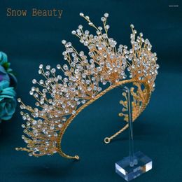 Clips de cheveux A341 Princesse Crowns Wedding Tiara Crystal Bridal Headpieces Party Bijoux Headwear Ornements Accessoires