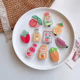 Haarspeldjes Acryl Fruitdrankjes Babymeisje Pins Clip Barrette Accessoires