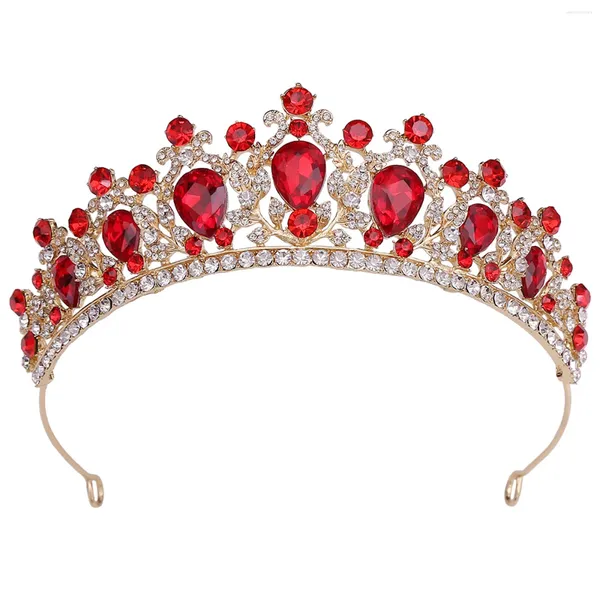 Pinzas para el cabello para adultos, corona barroca de princesa, adornos elegantes y brillantes para desfile, ceremonia de fiesta de cumpleaños