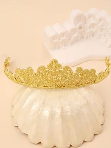 Pinces à cheveux Caftan algérien robe ornement creux motif couleur or couronnes de luxe mariage bijoux de mariée femmes turques diadèmes de front