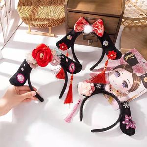 Haarclips oude Chinese prinses haarband hoepel vintage schattige hoofdband hoofddeksels kinderen meisjes baby performance haarspeld