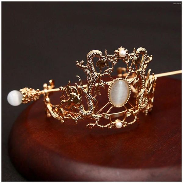 Pinces à cheveux, couronne de Style cour antique, couvre-chef en perles métalliques hypoallergéniques pour fête à thème, tenue de bal de Cosplay