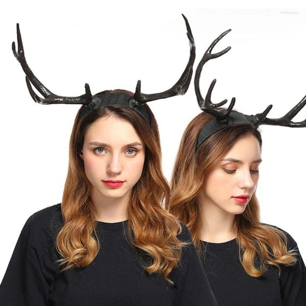 Clips de cheveux Antlers Horn Headress Dans Party Bandband Halloween Christmas Costume