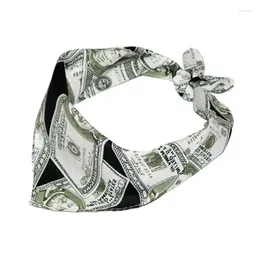Hair Clips Bandana Kerchief Unisex Hip Hop Dollar Money Band Neck Sjang Sports Pols Wraps for Head Square sjaals Dakkerchie
