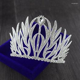 Clips de cheveux Baroque Bridal Tiaras Big Crowns Femmes Crystal Bielry Bandband Party Pageant Diadem Rhinestone Wedding Accessoires