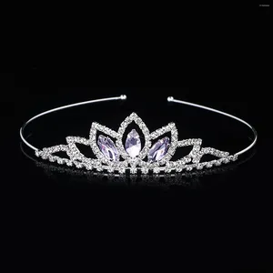 Haarspeldjes Barokke Kroon Trendy Kristallen Tiara's Vrouwen Bruid Bruiloft Accessoires Bijoux Elegante Meisjes Ronde Hoofddeksels Sieraden Decor