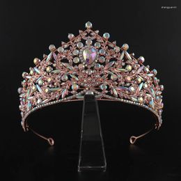 Clips de cheveux Baroque Crystal Tiaras and Crowns Rhingestone Prom Diadem Bridal Wedding Accessoires Bijoux Crown Tiara for Women Bride