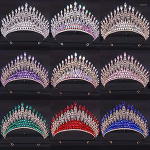 Clips de cheveux Baroque Crystal Tiaras and Crowns Rhingestone Prom Diadem Crown Tiara for Women Bridal Wedding Accessories Bijoux