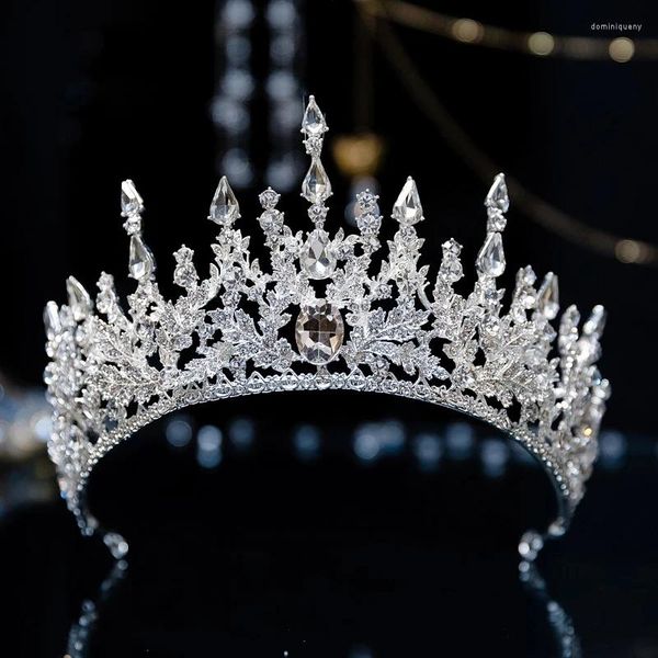 Pinces à cheveux baroques nobles superbes diadèmes de mariée en strass couronne de luxe en cristal scintillant diadema colliers accessoires de mariage