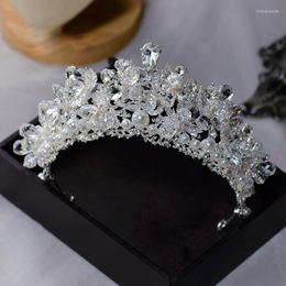 Pinces à cheveux Baroque Oversize Crysatl Diadème de mariage Bandeaux Mariées Bandeaux Bijoux de soirée Accessoire de mariée