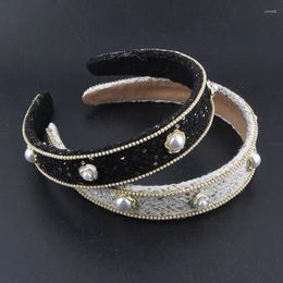 Haarclips Barokke parel Rhinestones kralen hoofdband bloem tiara luxe kopstuk accessoires voor vrouwen bruiloft 69