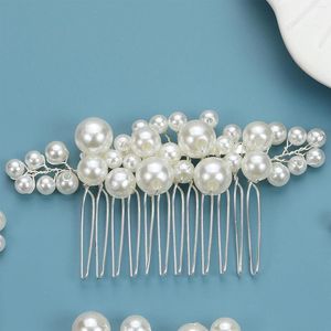 Clips de cheveux Baroque Pearls Alloy Peigt Accessoires faits à la main pour Bride Banquet Robe de mariage
