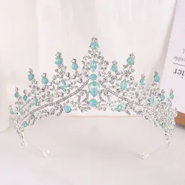 Pinzas para el cabello Princesa barroca Reina Ópalo Cristal Nupcial Tiaras Coronas Lujo Elegante Sombrero Diadema Vestido de novia Accesorios de joyería