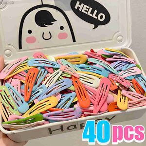 Clips de cheveux Barrettes 10 / 40pcs Clowful Hair Clips for Women Girls Fashion Solid Kids Accessories Snap Metal Barrettes Hairpins Clip Bobby Pin 240426