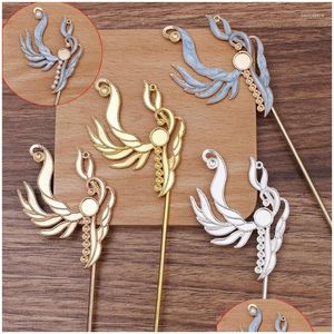 Barrettes à cheveux Barrettes 10 pièces Vintage Sticks Diadèmes Épingle à cheveux en métal Accessoires de bricolage pour femmes Livraison directe Bijoux Bijoux de cheveux Ota7A