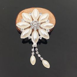Pinces à cheveux Barrettes 10 pièces 20 pièces perles florales bouton Patch autocollant charme artisanat avec glands ajustement vêtement fille bandeau bijoux bricolage