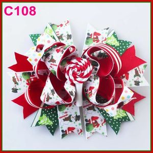 Barrettes à cheveux 12 pièces nœuds de cheveux inspirés de noël pinces à cheveux de noël père noël gros accessoires pour cheveux bandeaux de bonhomme de neige 231121