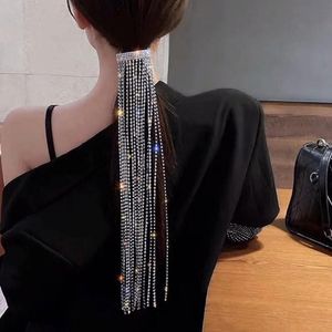 Pinces à cheveux Barrettes 1 pièces 40 cm mode strass Zircon long gland épingles à cheveux dames accessoires chapellerie de mariage bijoux pour femmes cristal