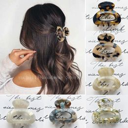 Haarclips Bruiltes Acetaat Haar klauwclip voor vrouwen Girls Mini Luipaard Haarclips Chique Hairclip Bronrettes Crab Haarspelden Klem Haaraccessoires 230517