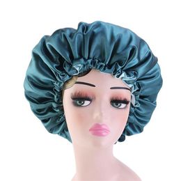 Pinces à cheveux Barrettes Ajuster Caps Satin Bonnet Double Couche Étanche Sommeil Nuit Cap Tête Bijoux Pour Bouclés Springy Style Acc240t