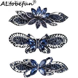 ALTOBEFUN Nieuwe ical Strass Kristal Vlinder Haarspeld Vrouwen Meisjes Dames Haarspeldjes Hol Haar Clip Ornament AE021L231120