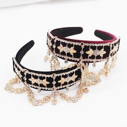 Pinces à cheveux Barrettes Baroque Mode Tempérament Strass Géométrique Gland Exagéré Jane Prom Catwalk Hoop 7791