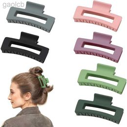 Clips de cheveux Barrettes Big Claw Claw Claw Clip Hair Rectangle non glissière Expansion Géométrie pastell à double ton