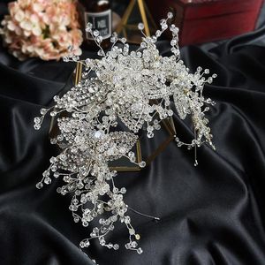 Haarclips Barrettes Bruid Ultra-Flash Crystal Tiara Koreaanse zoete hoepel Rhinestone Headbands Style Bruiloft accessoireshair