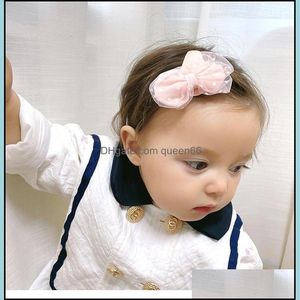 Clips para el cabello Barrettes Niños MTI Color Lace Bowtie Bang Niños Aleación Tela Dot Scrunchies Bebé europeo Colorf Tocado Cola de caballo Dhxhn