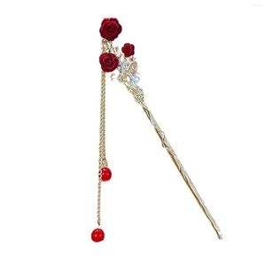 Haarspeldjes Haarspeldjes Chinese bloemstokjes Vintage kwastje Chignon Strass stroomden stokcadeau voor verjaardag Kerstmis Drop Delivery J Otju3