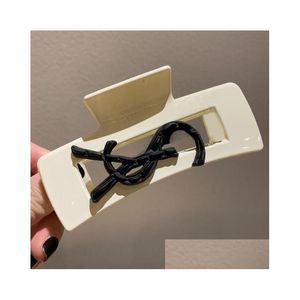 Haarspeldjes Haarspeldjes Klassieke Mode Hoge Kwaliteit Luxe Designer Klauwen Merk Letter Stekkers Clip Voor Vrouwen Cadeau Haarspelden Accessorie Dhpti