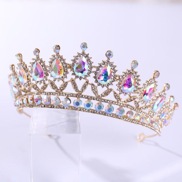 Clips de cheveux Barrettes Cown Bride Colored Diamond Wedding Tiara Bridal Crowns For Girls Wed Accessories Womanhair