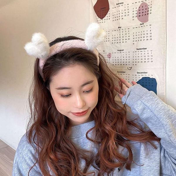 Pinces à cheveux Barrettes Mignon Antlers en peluche Bande de lavage d'oreille Chapeaux-environ 11 cm de diamètre Fit Girl Femme Femme Laver le visage, maquillage